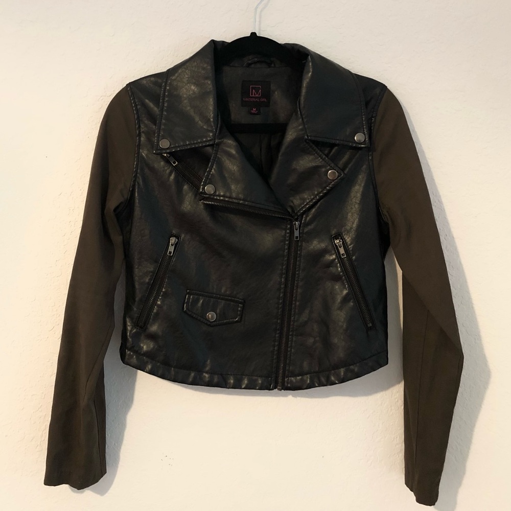 Black and hunter green jacket